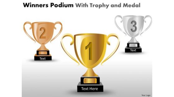 Mba Models And Frameworks Winners Podium With Trophy And Medal Strategy Diagram