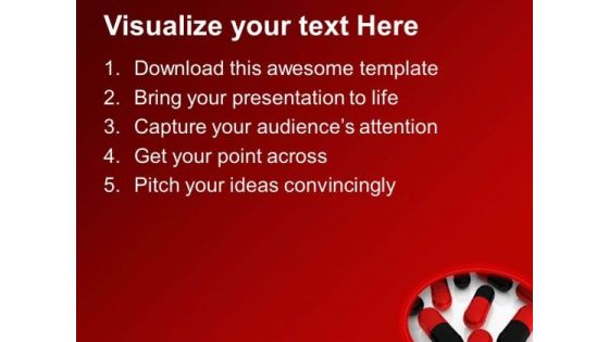 Medical Pills Of Black And Red Color PowerPoint Templates Ppt Backgrounds For Slides 0713