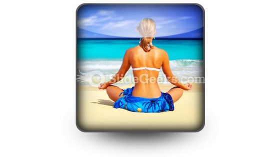 Meditating On Sea PowerPoint Icon S