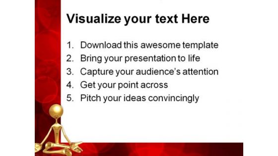 Meditation For Peace Lifestyle PowerPoint Themes And PowerPoint Slides 0411