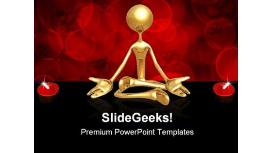 Meditation For Peace Lifestyle PowerPoint Themes And PowerPoint Slides 0411