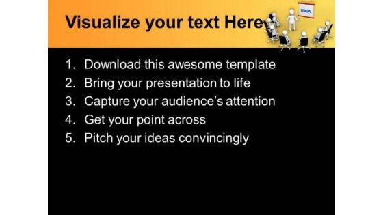 Meeting For A New Idea PowerPoint Templates Ppt Backgrounds For Slides 0713