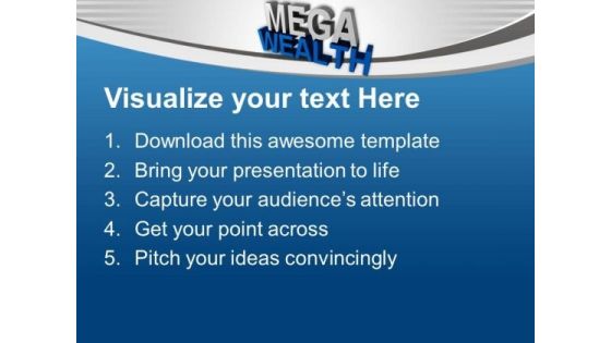 Mega Wealth Comes With Efforts PowerPoint Templates Ppt Backgrounds For Slides 0413