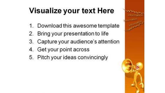 Megaphone People PowerPoint Background And Template 1210