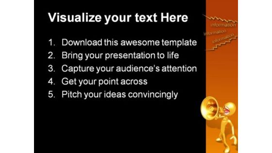 Megaphone People PowerPoint Background And Template 1210
