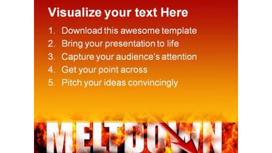 Meltdown Business PowerPoint Template 1110