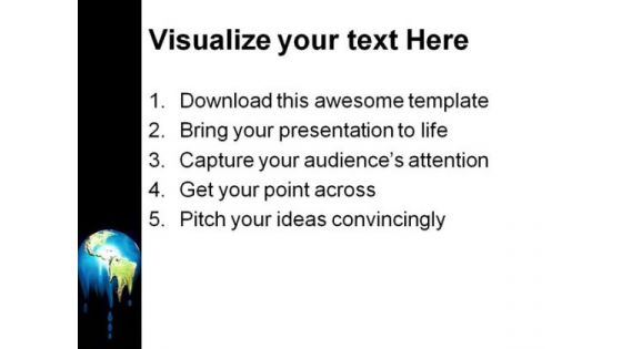 Meltdown Globe PowerPoint Themes And PowerPoint Slides 0211