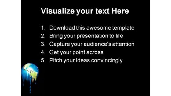 Meltdown Globe PowerPoint Themes And PowerPoint Slides 0211