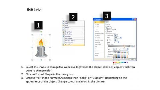 Melting Away Candle Diagram PowerPoint Slides And Ppt Diagram Templates