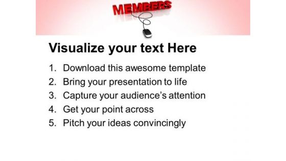 Members With Mouse Internet PowerPoint Templates And PowerPoint Themes 0812