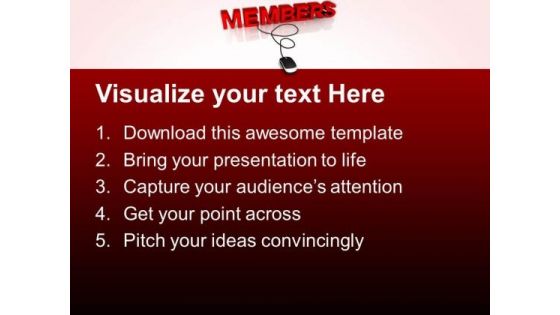 Members With Mouse Internet PowerPoint Templates And PowerPoint Themes 0812