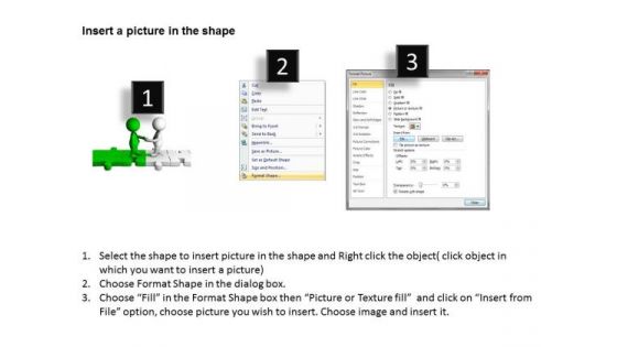 Men At Work Business As Usual 3d Deal On Jigsaw Puzzles PowerPoint Templates
