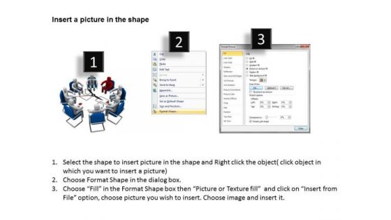Men At Work Business As Usual 3d Discussion Clock Time PowerPoint Templates