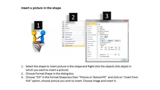 Men At Work Business As Usual 3d Handshake On Dollars PowerPoint Templates