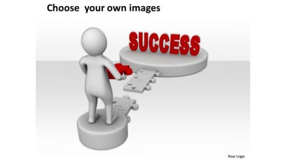 Men At Work Business As Usual 3d Man On Success PowerPoint Templates