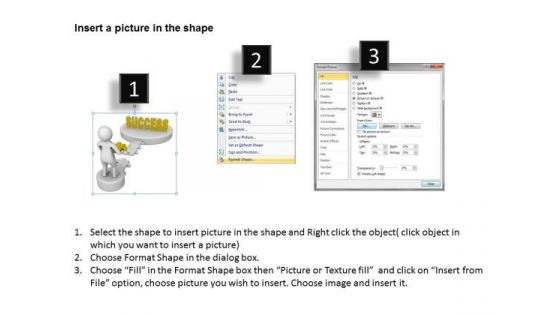 Men At Work Business As Usual 3d Man On Success PowerPoint Templates