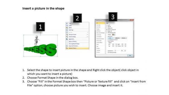 Men At Work Business As Usual 3d Man With Success PowerPoint Slides