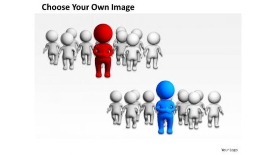 Men At Work Business As Usual Leader And His Team PowerPoint Templates Ppt Backgrounds For Slides