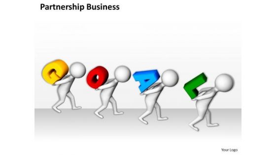 Men At Work Business As Usual Words Goal PowerPoint Templates Ppt Backgrounds For Slides