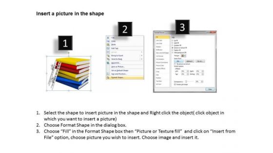 Men In Business 3d On Ladder With Books PowerPoint Templates Ppt Backgrounds For Slides