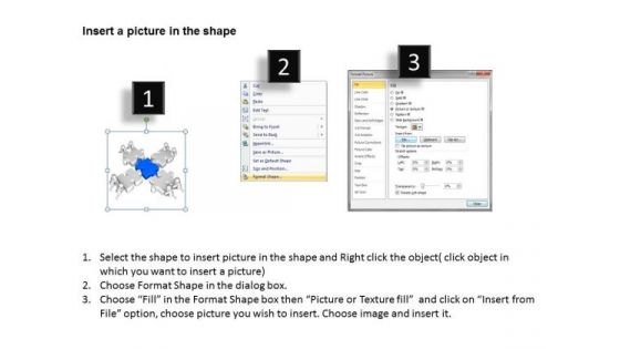 Men In Business 3d With Jigsaw Puzzle Teamwork PowerPoint Templates