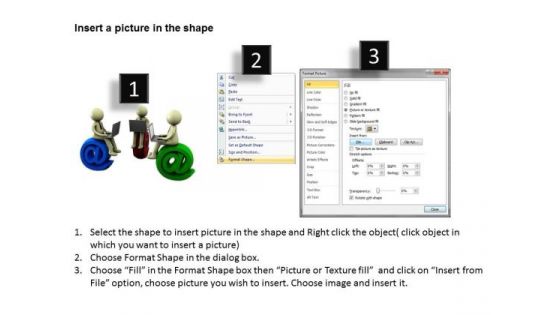 Men In Business 3d With Laptop Communication Internet PowerPoint Templates