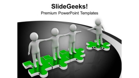 Men Joining Hands On Puzzle Interconnection PowerPoint Templates Ppt Backgrounds For Slides 0213