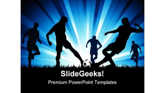 Men Playing Soccer Game PowerPoint Themes And PowerPoint Slides 0511