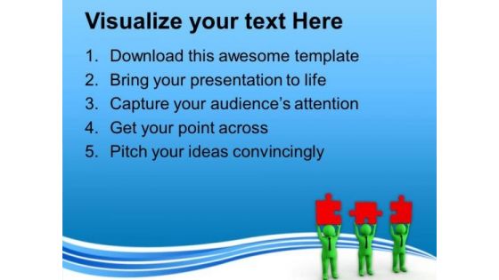 Men Standing Together To Form One Team PowerPoint Templates Ppt Backgrounds For Slides 0713