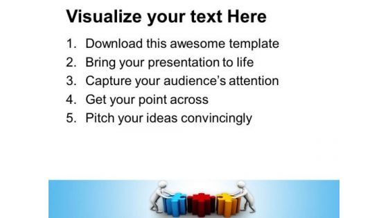 Men With Puzzle Business Team PowerPoint Templates And PowerPoint Themes 1012