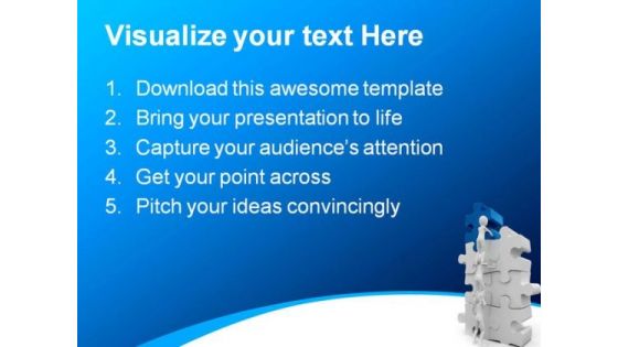 Men With Puzzle Teamwork PowerPoint Backgrounds And Templates 0111