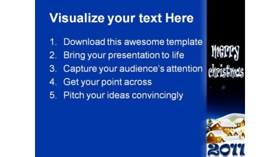 Merry Christmas01 Festival PowerPoint Template 1010