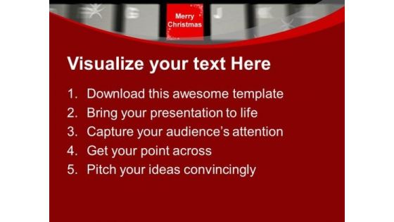 Merry Christmas On Keyboard PowerPoint Templates Ppt Backgrounds For Slides 0113
