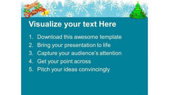 Merry Christmas Tree With Balls And Star PowerPoint Templates Ppt Backgrounds For Slides 1212
