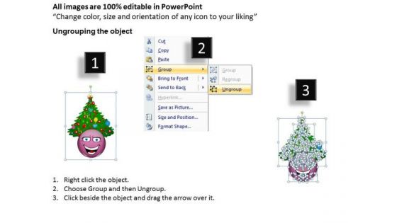 Merry Christmas With Tree Flow Chart Making PowerPoint Slides