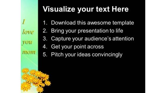 Message To Mom Happy Mothers Day PowerPoint Templates Ppt Backgrounds For Slides 0513