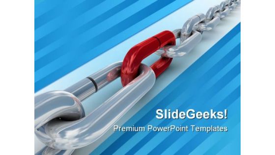 Metal Chain Industrial PowerPoint Themes And PowerPoint Slides 0711