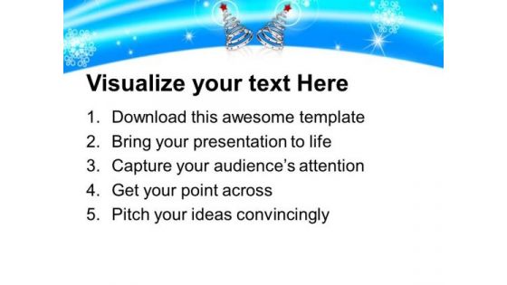 Metallic Christmas Trees Abstract PowerPoint Templates Ppt Backgrounds For Slides 1112