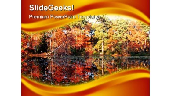 Mirror Lake Beauty PowerPoint Template 1110