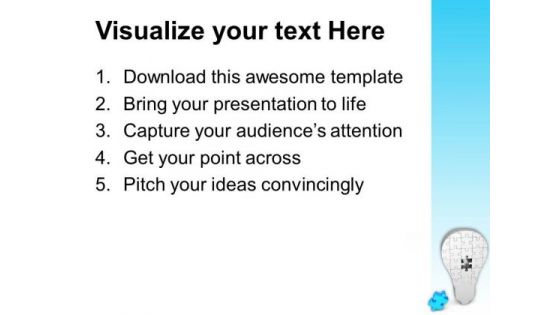 Missing Puzzle To Complete The Solution PowerPoint Templates Ppt Backgrounds For Slides 0413