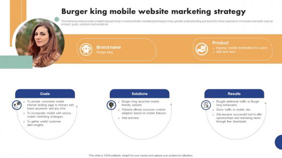 Mobile Ad Campaign Launch Strategy Burger King Mobile Website Marketing Strategy Sample Pdf