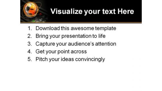 Mobile Globe PowerPoint Template 0810