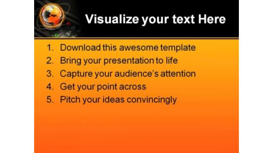 Mobile Globe PowerPoint Template 0810