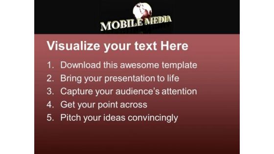 Mobile Media Is New Way Of Communication PowerPoint Templates Ppt Backgrounds For Slides 0613
