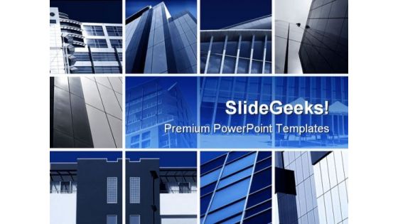 Modern Architecture Montage Business PowerPoint Backgrounds And Templates 1210