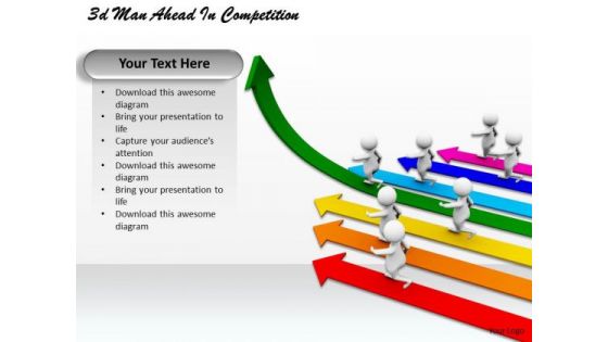 Modern Marketing Concepts 3d Man Ahead Competition Adaptable Business