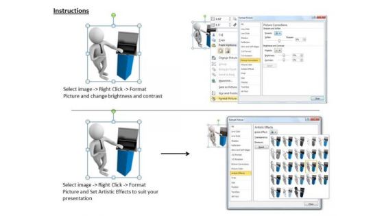 Modern Marketing Concepts 3d Man Showing Laptop Business