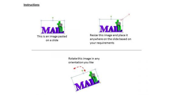 Modern Marketing Concepts 3d Man Sitting Mail Business