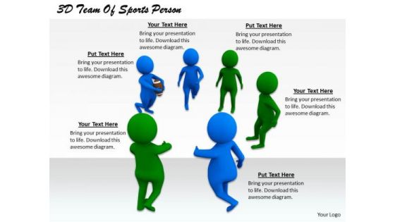Modern Marketing Concepts 3d Team Of Sports Person Characters