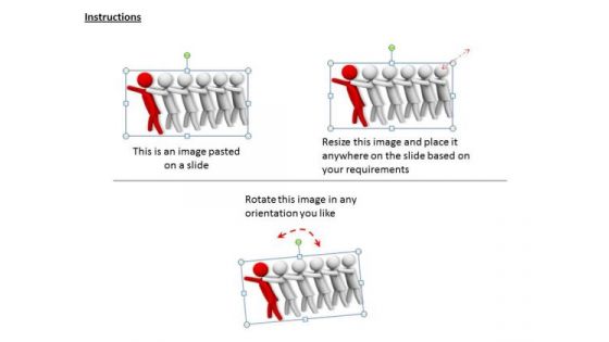 Modern Marketing Concepts 3d Team Row Teamwork Characters